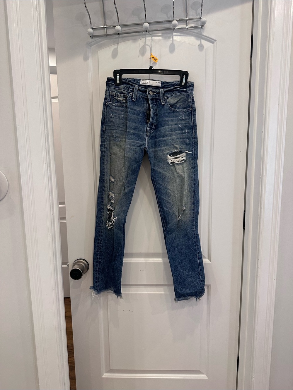 AYR Distressed Boyfriend Jeans in Blue